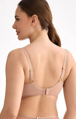Biustonosz miękki soft balconette beżowy Rina B139