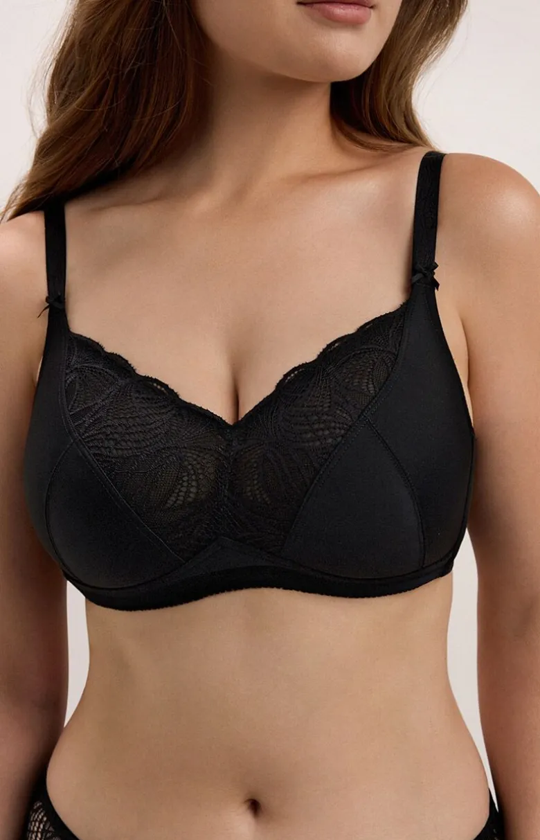 Biustonosz miękki soft czarny Aura RB7170