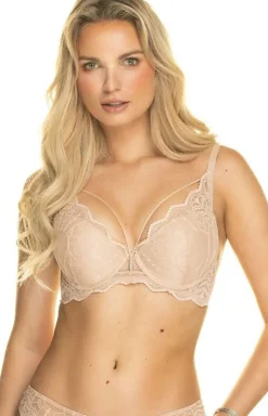 Biustonosz push-up beżowy Valentine