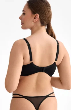 Biustonosz push-up czarny Emma B214
