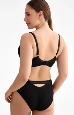 Biustonosz push-up czarny Fiora B214