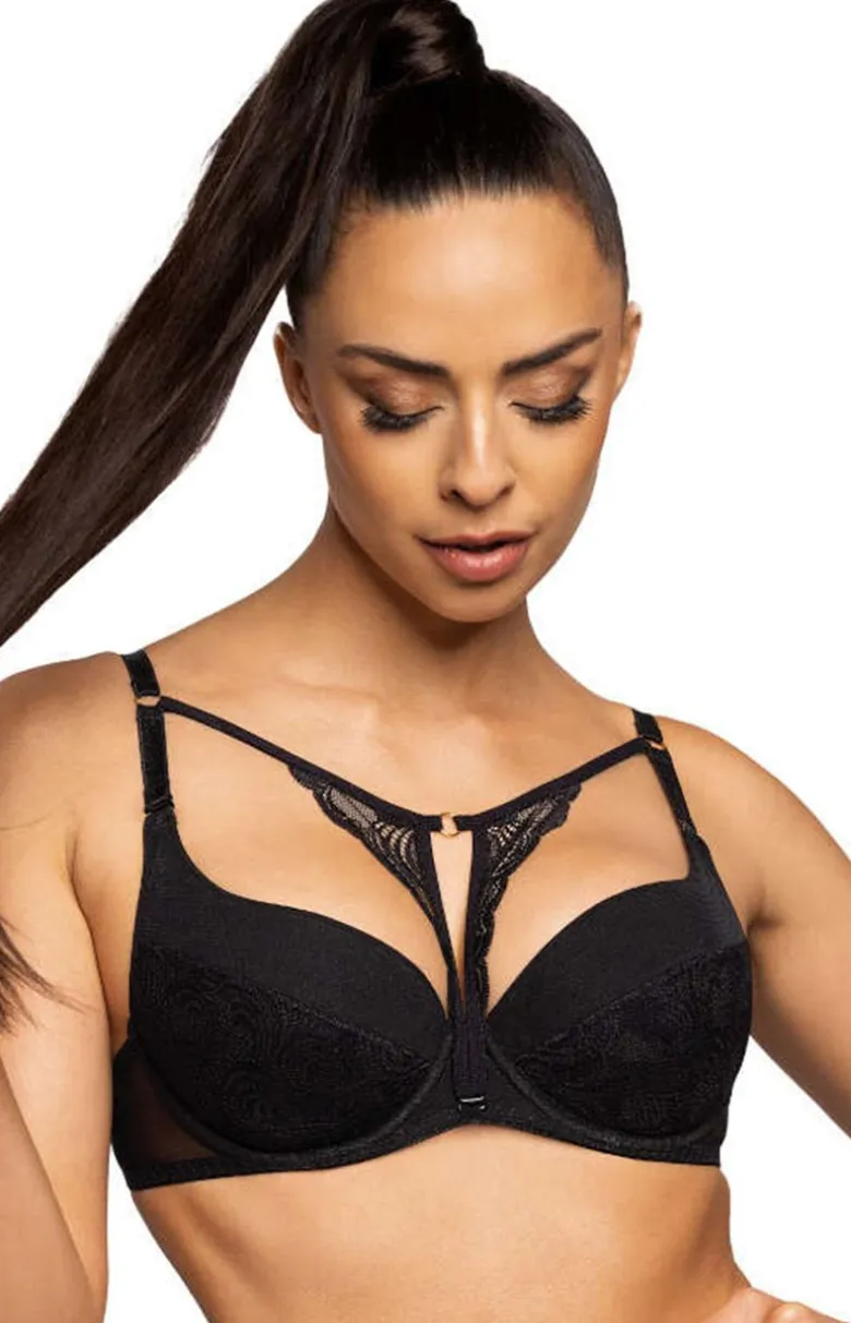 Biustonosz push-up czarny Melody M-3731/11