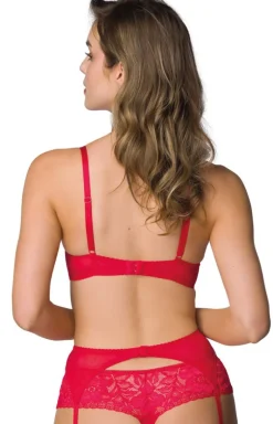 Biustonosz push-up czerwony Hannah M-0115/11