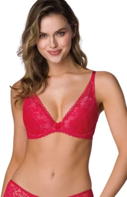 Biustonosz push-up czerwony Hannah M-0115/11/1