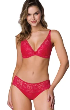 Biustonosz push-up czerwony Hannah M-0115/11/1