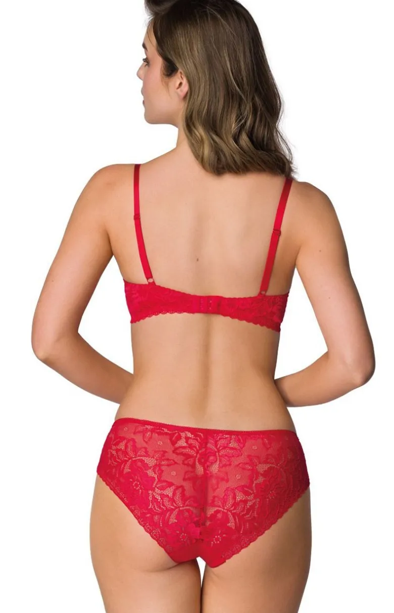 Biustonosz push-up czerwony Hannah M-0115/11/1