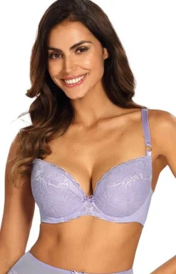 Biustonosz push-up fioletowy Bonita B214