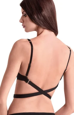 Biustonosz push-up wielofunkcyjny zapinany z przodu czarny Joker 021L