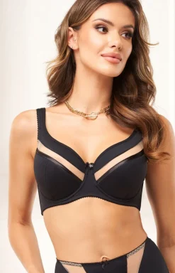 Biustonosz półusztywniany semi soft czarny 2909 Patrycja