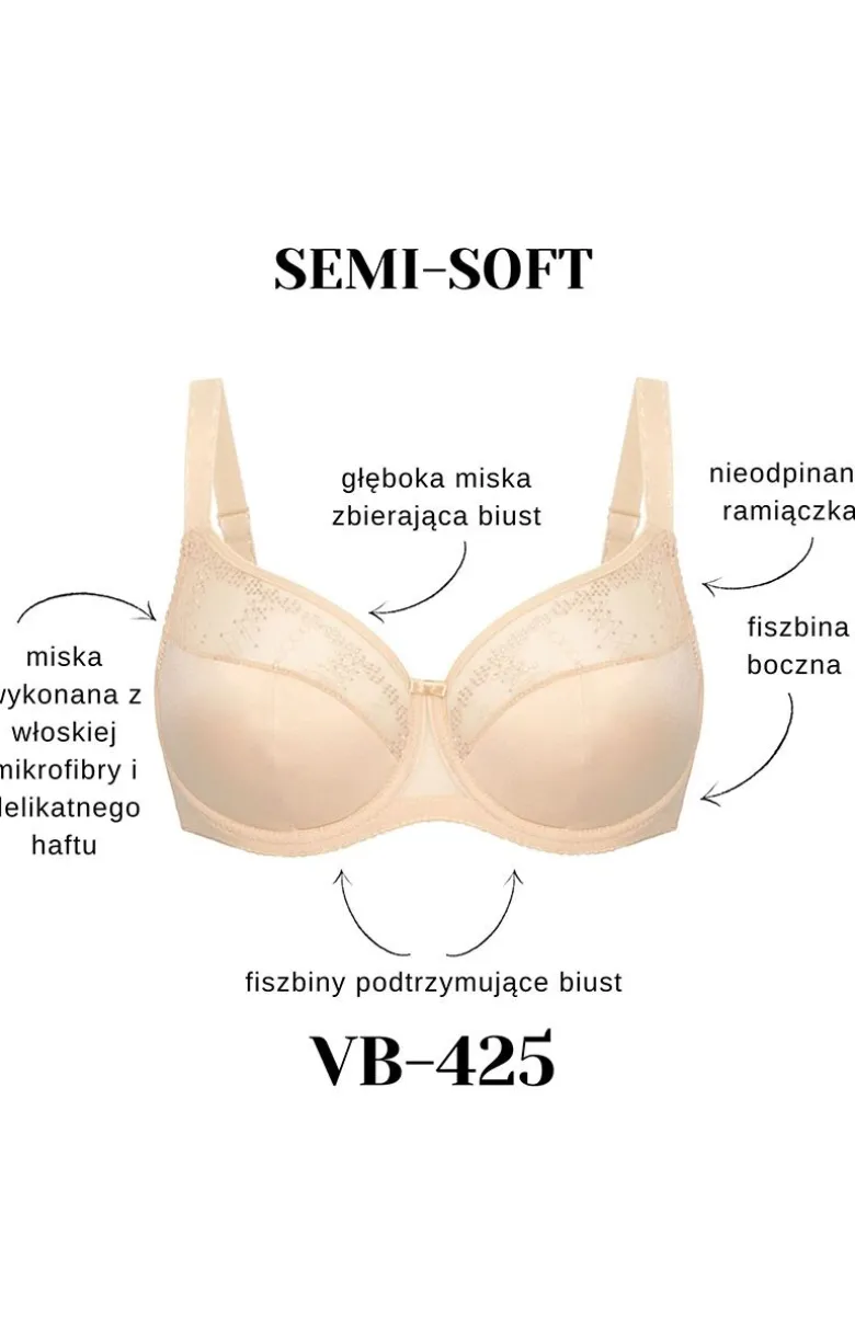 Biustonosz półusztywniany semi-soft beżowy VENA VB-425