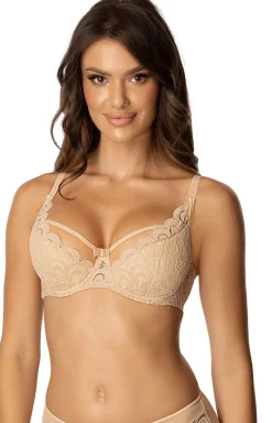 Róża Biustonosz Koronkowy|Bielizna Plus Size - Biustonosz półusztywniany semi-soft Saraja