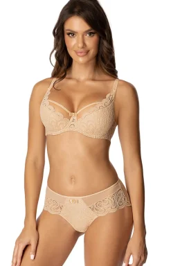 Róża Biustonosz Koronkowy|Bielizna Plus Size - Biustonosz półusztywniany semi-soft Saraja