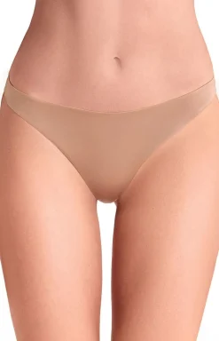 Biustonosz półusztywniany semi-soft bezszwowy bez fiszbin ciemnobeżowy Shine