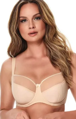 Biustonosz półusztywniony semi-soft beżowy 0100 Zoe