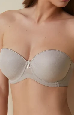 Biustonosz samonośny balkonetka beżowy Vilma