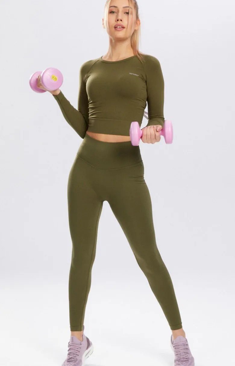 Biustonosz sportowy w kolorze khaki Adapt
