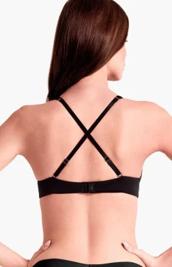 Biustonosz super push-up balkonetka czarny 023L