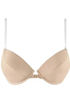 Axami Biustonosz Do Sukni Bez Pleców|Bielizna Plus Size - Biustonosz zapinany z przodu push-up Basic Beige V-5790