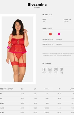 Obsessive Body|Gorsety - Blossmina gorset i stringi