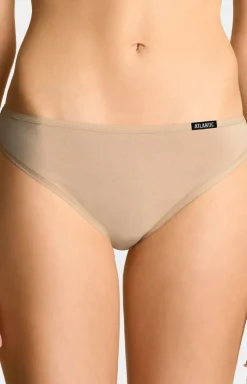 Damskie ATLANTIC Figi Hipster|Wielopaki Damskie - 3BP-602 bawełniane beżowe figi z niką taią 3-pack