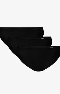3BLP-602 bawełniane czarne figi z niską talią 3-pack