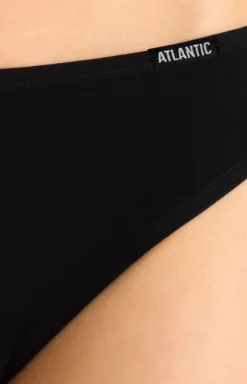3BLP-602 bawełniane czarne figi z niską talią 3-pack