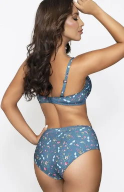 Damskie PariPari Lingerie Stroje Kąpielowe Dwuczęściowe|Biustonosze Push-Up - Blue Sky biustonosz push-up 2w1 plażowo-bieliźniany