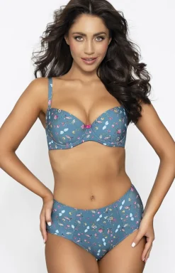 Damskie PariPari Lingerie Stroje Kąpielowe Dwuczęściowe|Biustonosze Push-Up - Blue Sky biustonosz push-up 2w1 plażowo-bieliźniany