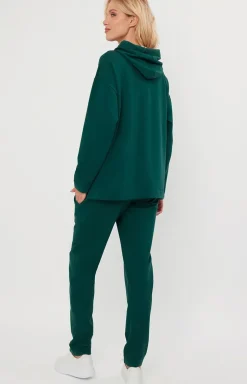 Bluza damska z długim rękawem ciemnozielona Lagos