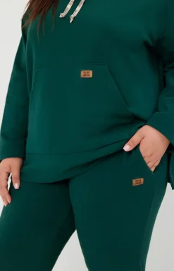 Bluza damska z długim rękawem ciemnozielona Lagos