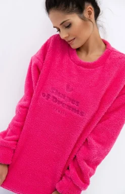 Damskie SENSIS Bielizna Homewear|Ciepłe Piżamy - Bluza z iękkiej dzianiny typu oft Brooklyn