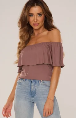 Bluzka damska hiszpanka mocca Paloma 060