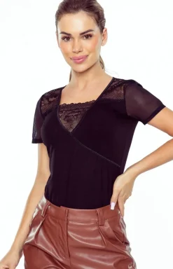 Eldar Moda - Buzka daka na krótki rękaw czarna arya