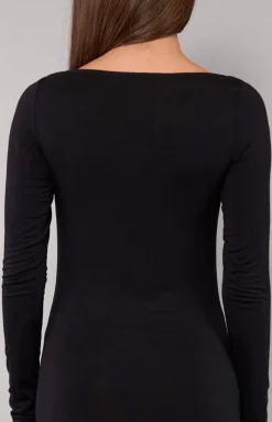 Sielei Moda - Buzka daska z długi rękawe czarna Today 6014