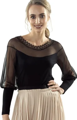 Eldar Moda - Buzka z bufiatyi rękawai czarna Brena