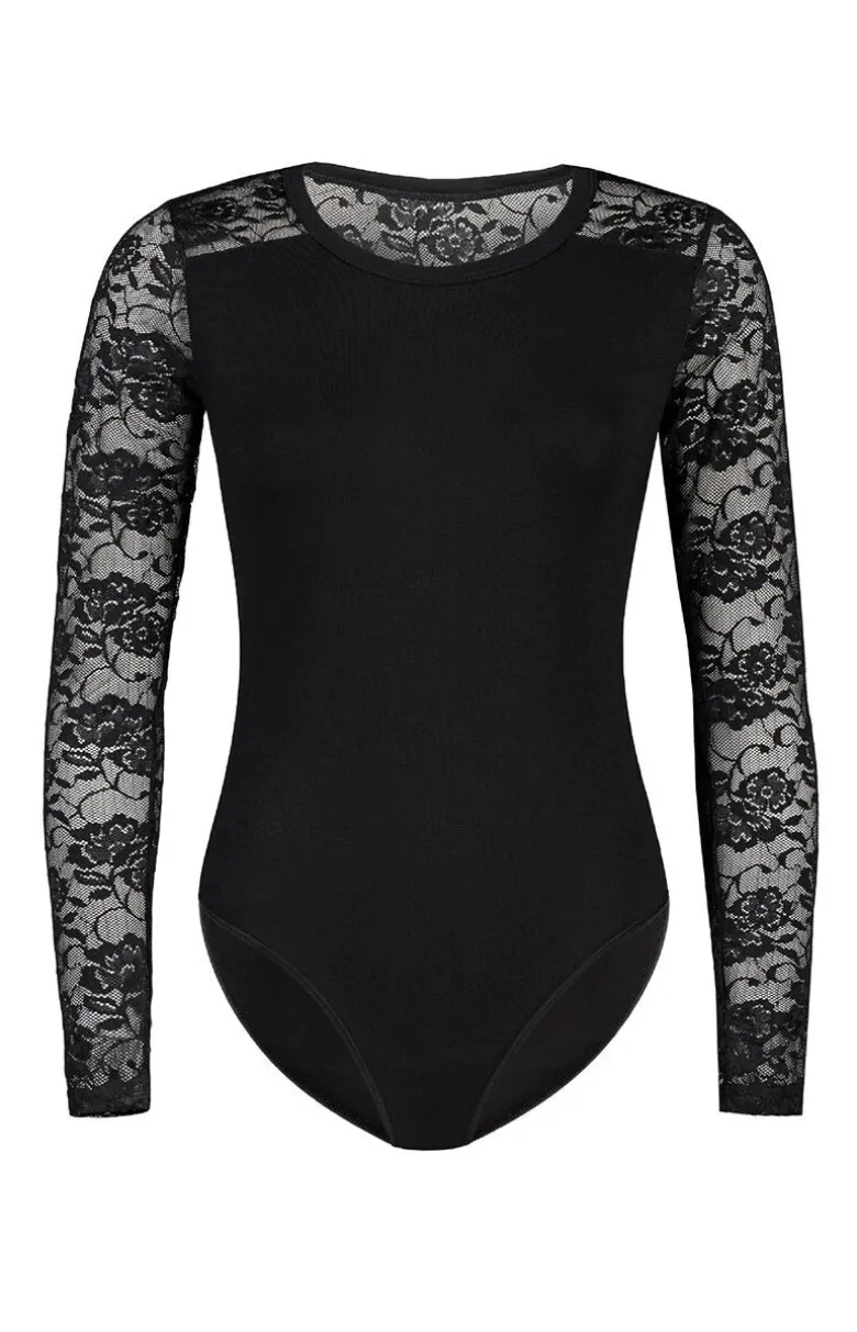 Body damskie koronkowe czarne Darotte 2408