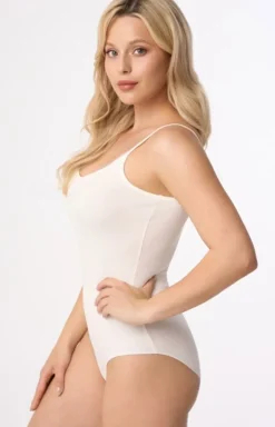 Body damskie na ramiączkach ecru Tia