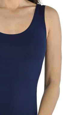 Body damskie na szerokich ramiączkach niebieskie Esme 2441