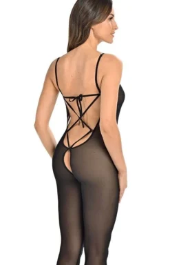 Bodystocking siateczkowe z odkrytymi plecami Sandy