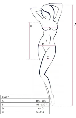 Bodystocking sukienka czarna BS097