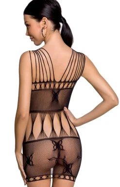 Passion Bodystocking|Koszulki - Bodystocking sukienka czarna koszulka BS090