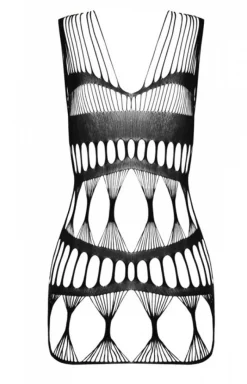 Passion Bodystocking|Koszulki - Bodystocking sukienka czarna koszulka BS089