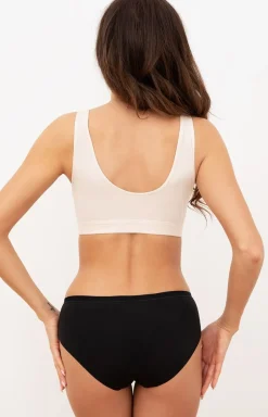 Damskie Italian Fashion Figi, Stringi, Panty|Figi Bawełniane - Boker figi dakie czarne Ibiza