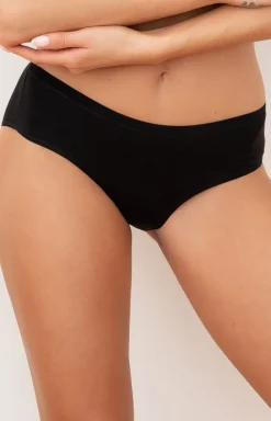 Damskie Italian Fashion Figi, Stringi, Panty|Figi Bawełniane - Boker figi dakie czarne Ibiza