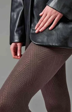 LEGS Rajstopy - Brązowe rajstopy bawełniane 190 Rambi Cottone 10 DEN