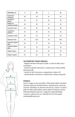 MOE Moda - Błyszczący kombinezon kopertowy w koorze m M720