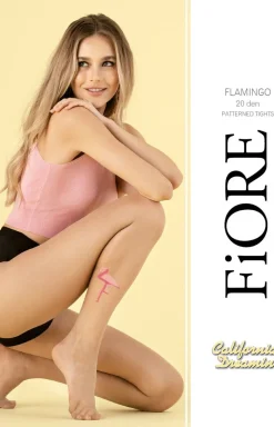 Fiore Rajstopy We Wzory|Rajstopy - Cieliste rajstopy damskie FLAMINGO 0 DEN