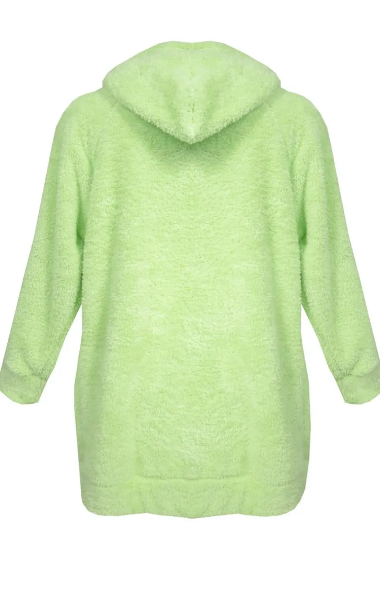 Damskie DKaren Szlafroki I Peniuary|Bielizna Homewear - Ciepła kocobuza daka poarowa róż Ariea