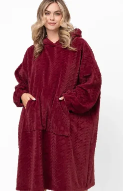 Damskie Italian Fashion Szlafroki Męskie|Szlafroki I Peniuary - Ciepła kocobluza unisex z kapturem Reno