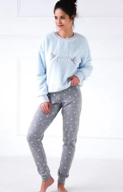 Ciepła piżama damska polarowa bluza Idole